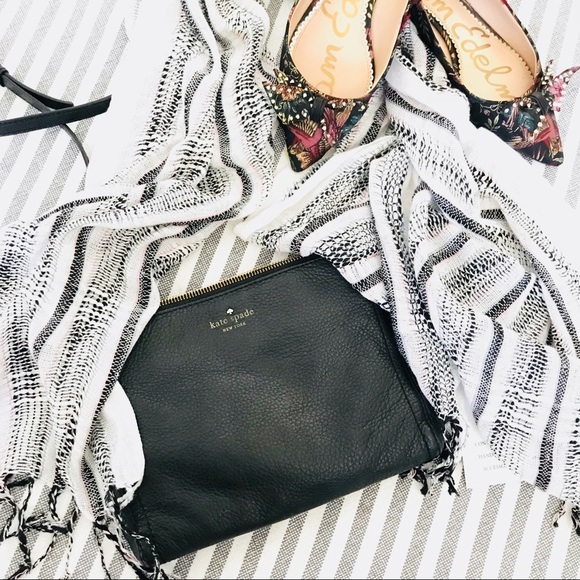 White, Black, & Pink Sparkle Scarf! - Picture 3 of 9